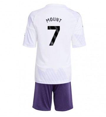 Manchester United Mason Mount #7 Udebanetrøje Børn 2025-26 Kortærmet (+ Korte bukser)
